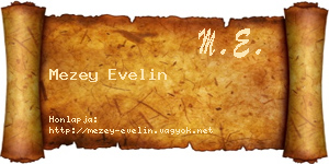 Mezey Evelin névjegykártya