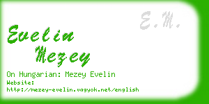 evelin mezey business card